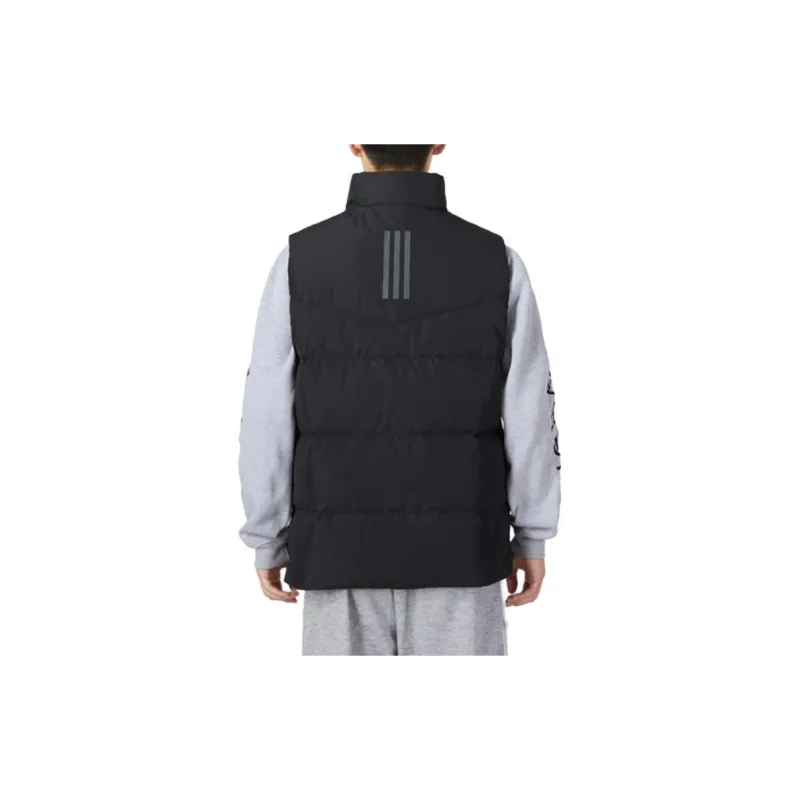 adidas Logo Print Down Vest Black-2
