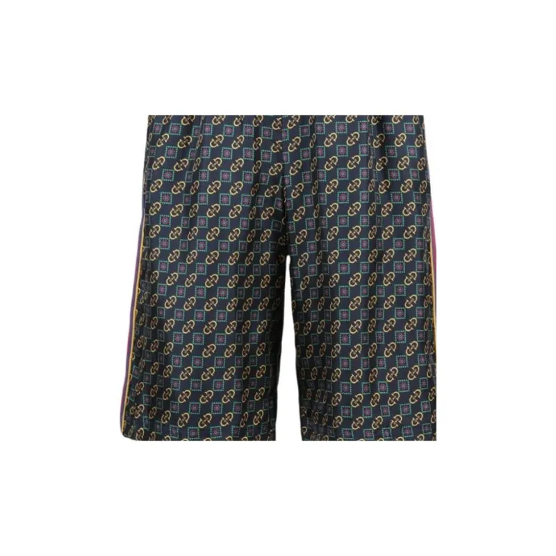 GUCCI Horsebit And Basketweave Cotton Shorts-3