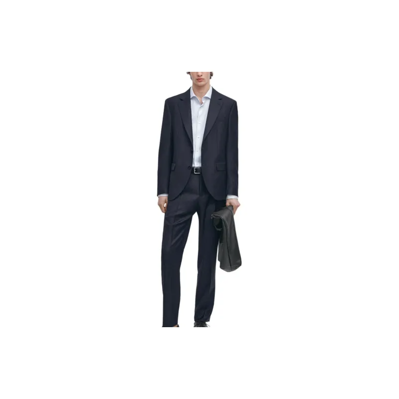 Massimo Dutti Business Suit Men's Navy Blue-2