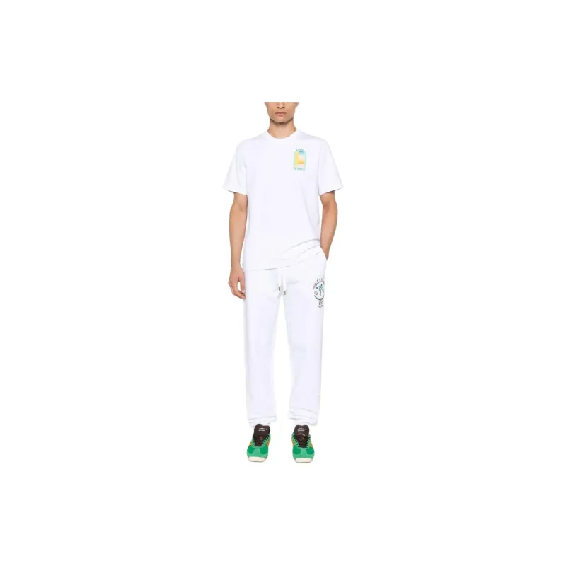 CASABLANCA Logo Patch Drawstring Sweatpants-1