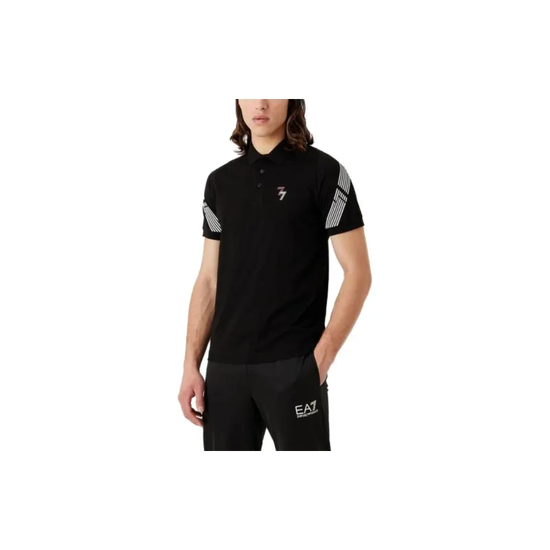 EMPORIO ARMANI EA7 SS23 Polo Shirt Men's Black-2