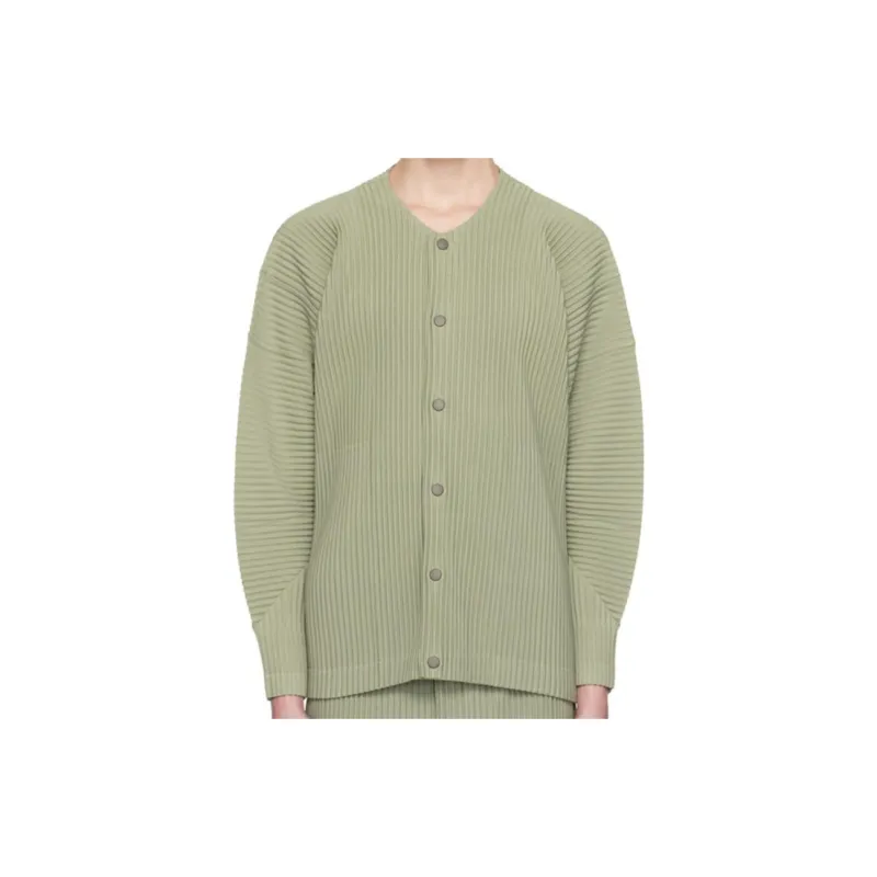 Homme Plissé Issey Miyake Shirts Men Green-1