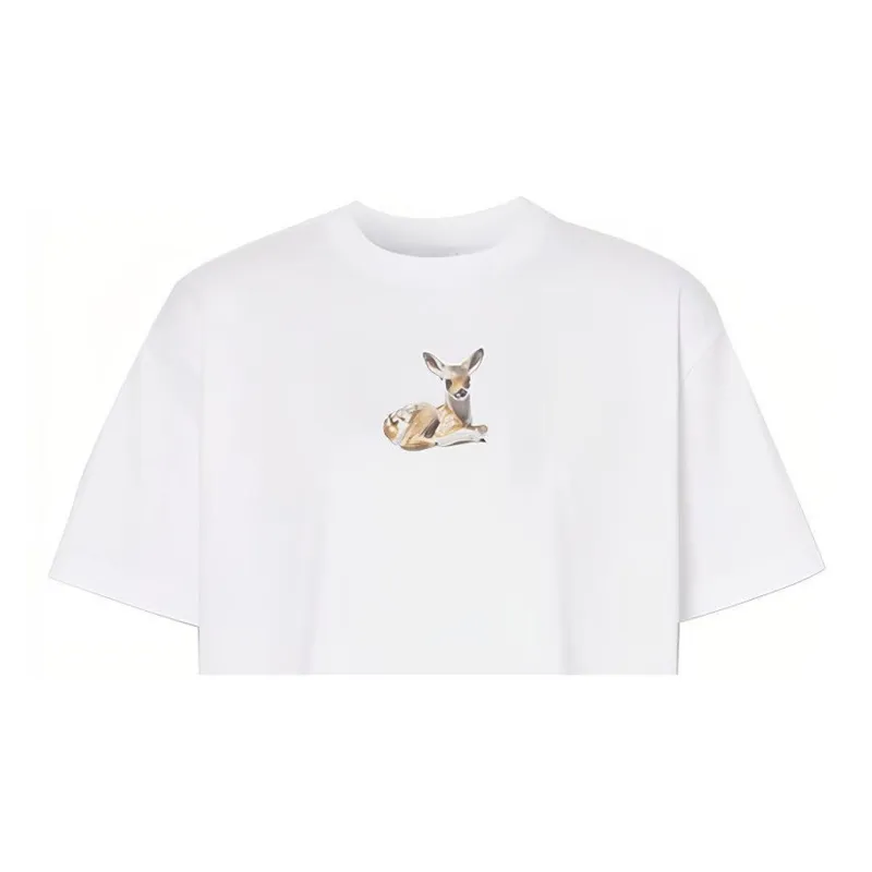 Burberry Women'ss Deer Print Cotton T shirt-4