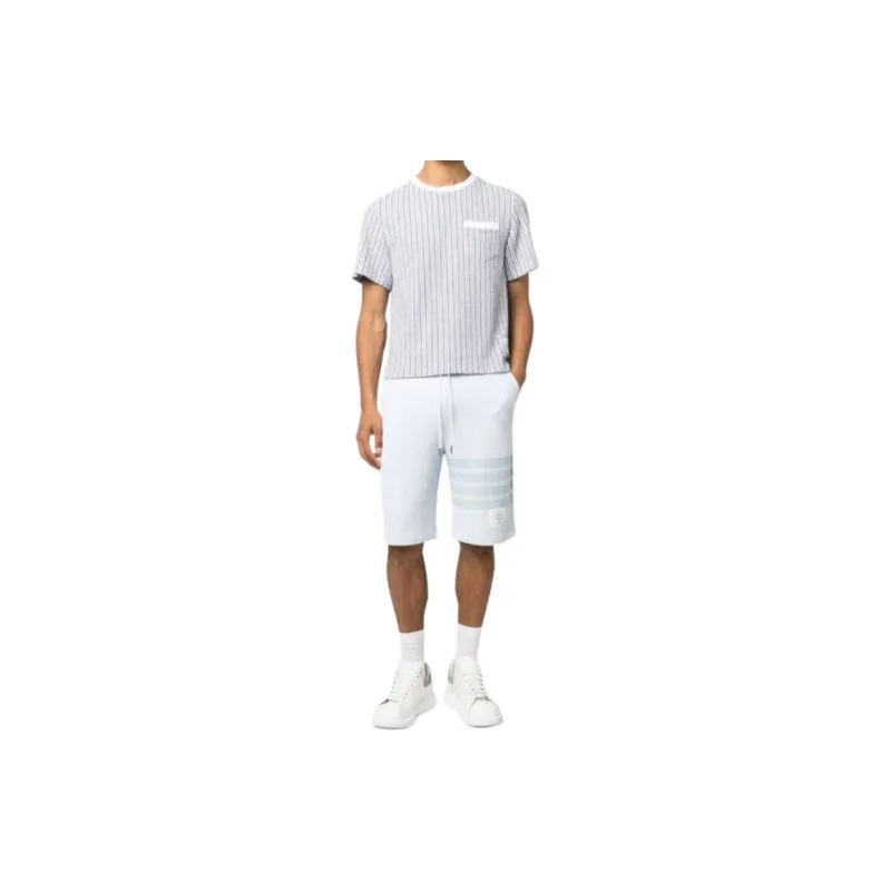 THOM BROWNE 4 Bar Striped Drawstring Shorts-1