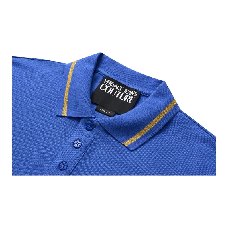 VERSACE JEANS COUTURE SS24 Polo Shirt Men's Royal Blue-6