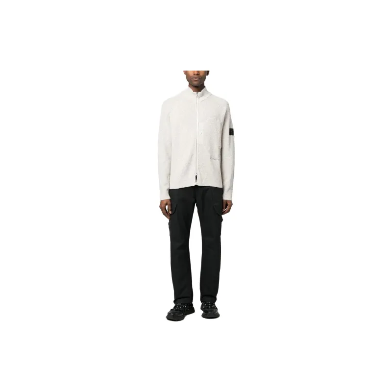 STONE ISLAND Melange Zipped Cardigan-1