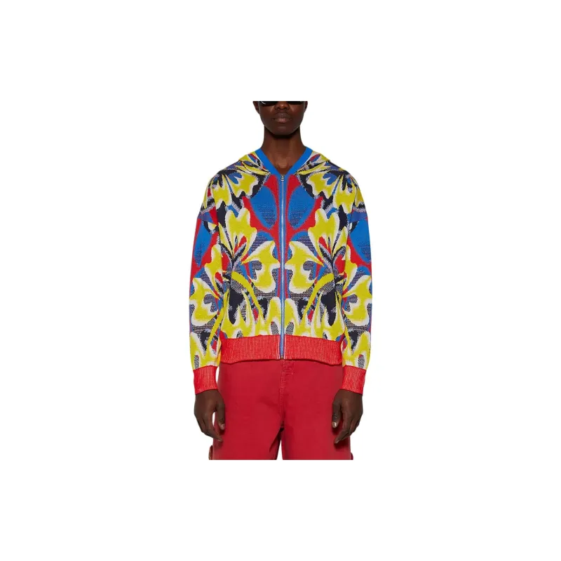 BLUEMARBLE Patterned-jacquard Zip-up Hoodie-2