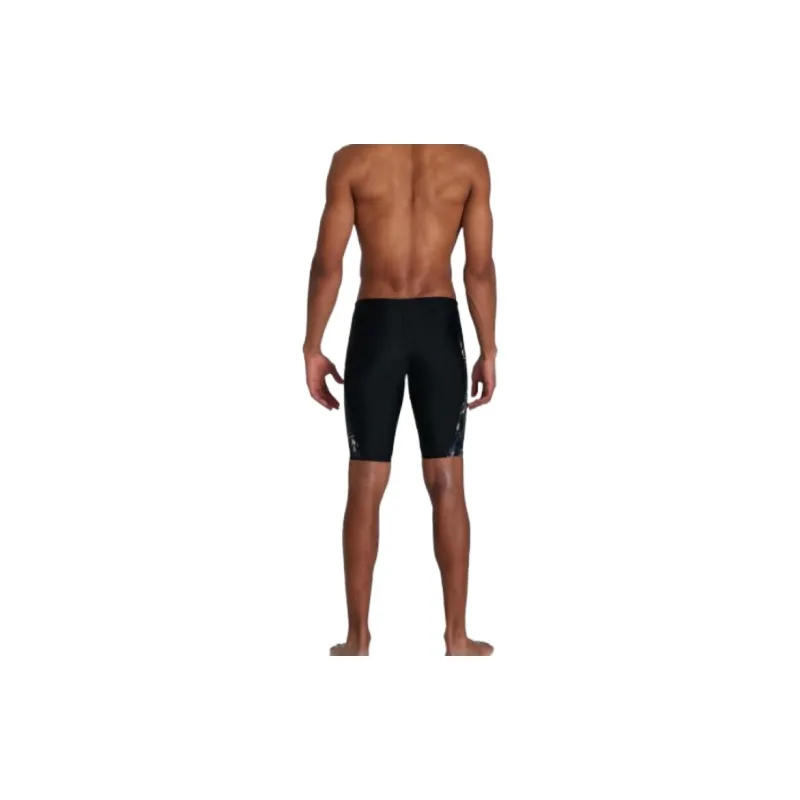 Speedo Men's Allover V-Cut Jammer Swimming Shorts Men Black/Green-3