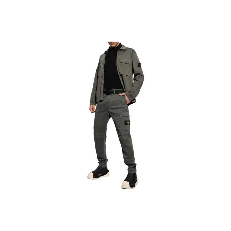 STONE ISLAND Cargo Pants Men's Army Green-1