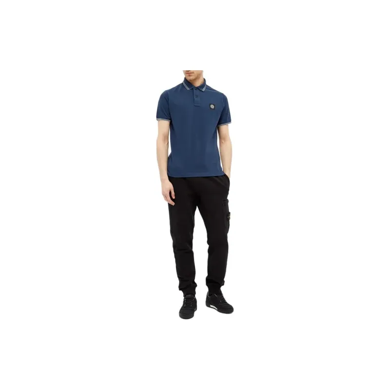 STONE ISLAND Polo Shirt Men's Blue-1