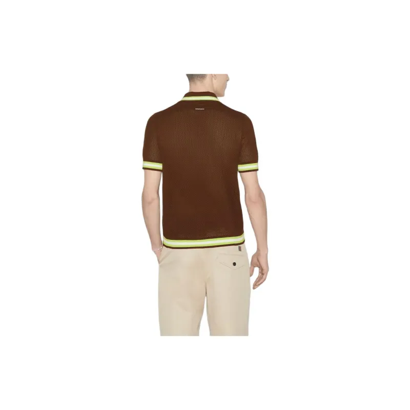 GUCCI Polo Shirts Men Brown-3