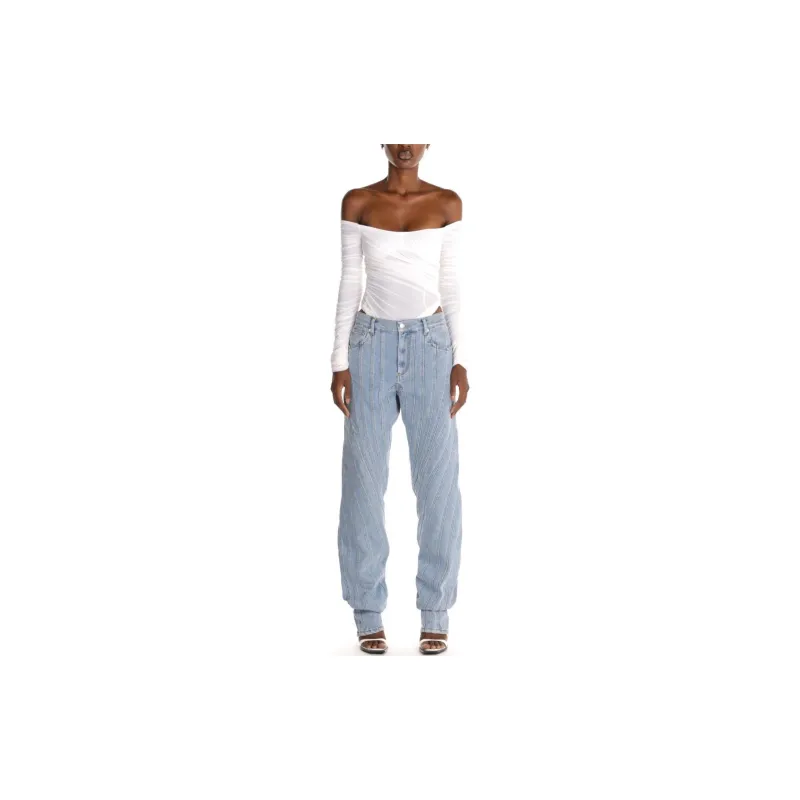 Mugler Multi Seam Stretch Spiral Jeans-4