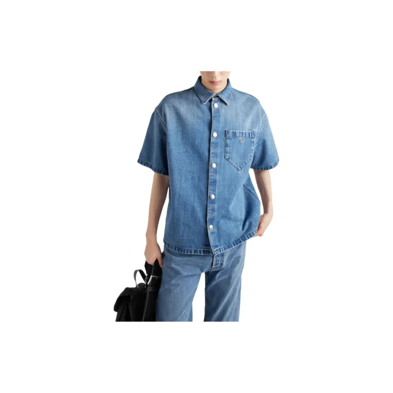 PRADA Shirts Men Blue-2