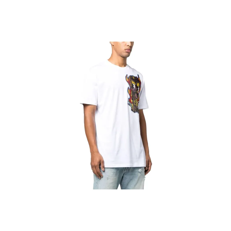 PHILIPP PLEIN Hawaii Embellished Short sleeve T shirt-3