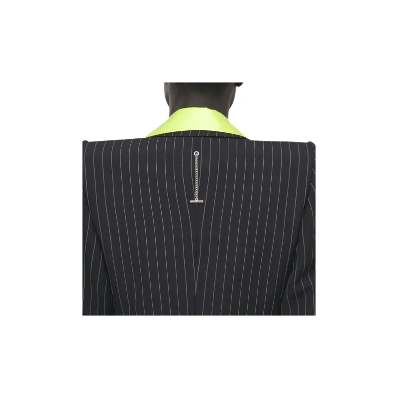 Alexander McQueen Pinstripe Stacked Shoulder Jacket-4