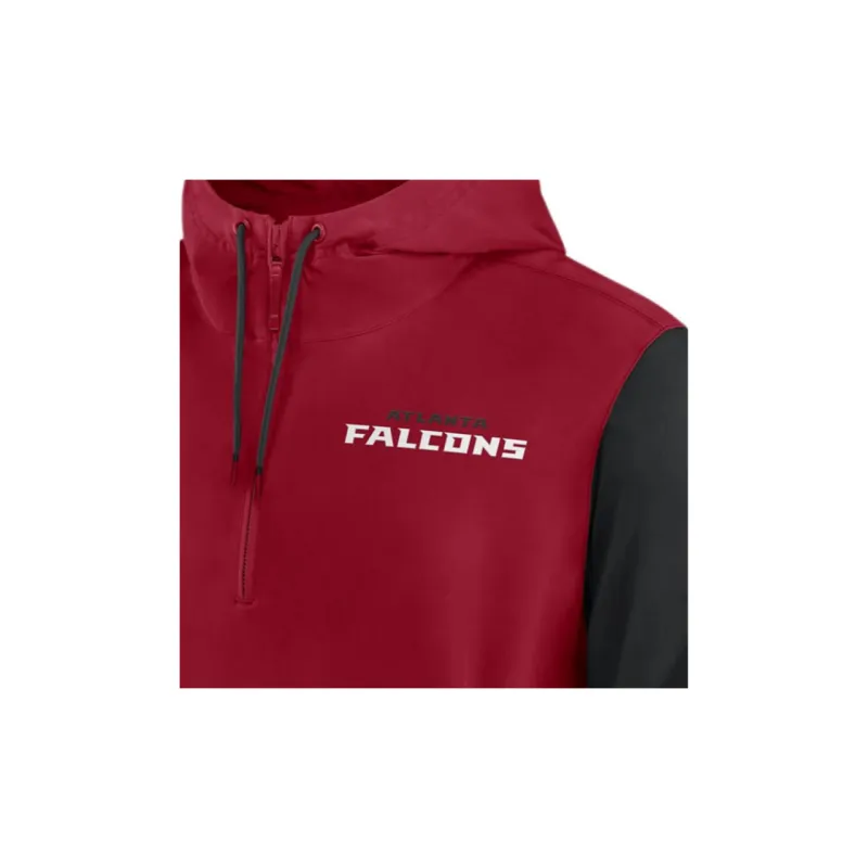 Nike Atlanta Falcons Sideline Pre-Game Player Men's Nike Nfl 1/2-Zip Hooded Jacket-2