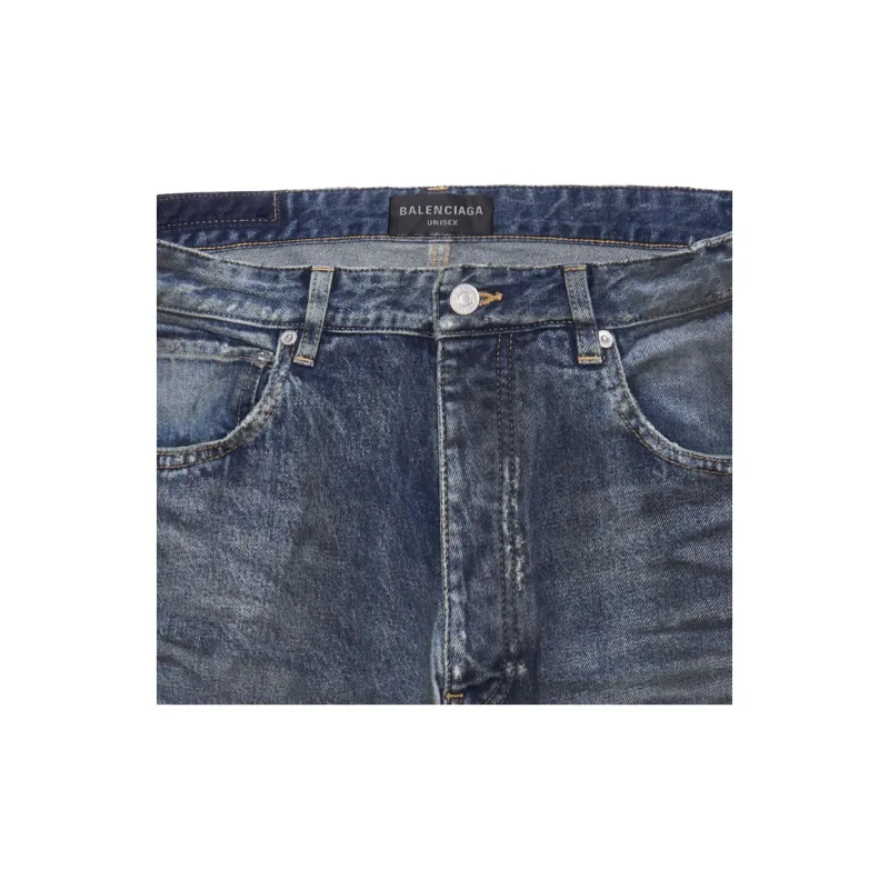 Balenciaga Casual Pants Loose Fit Style Unisex Blue-6