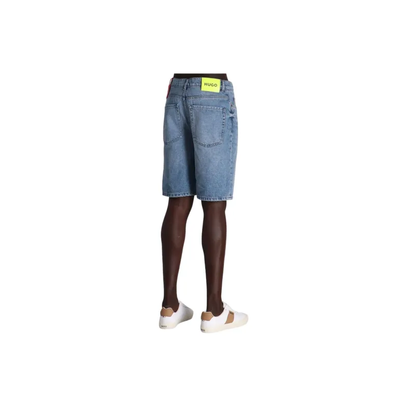 HUGO BOSS Whiskering effect Denim Shorts-2