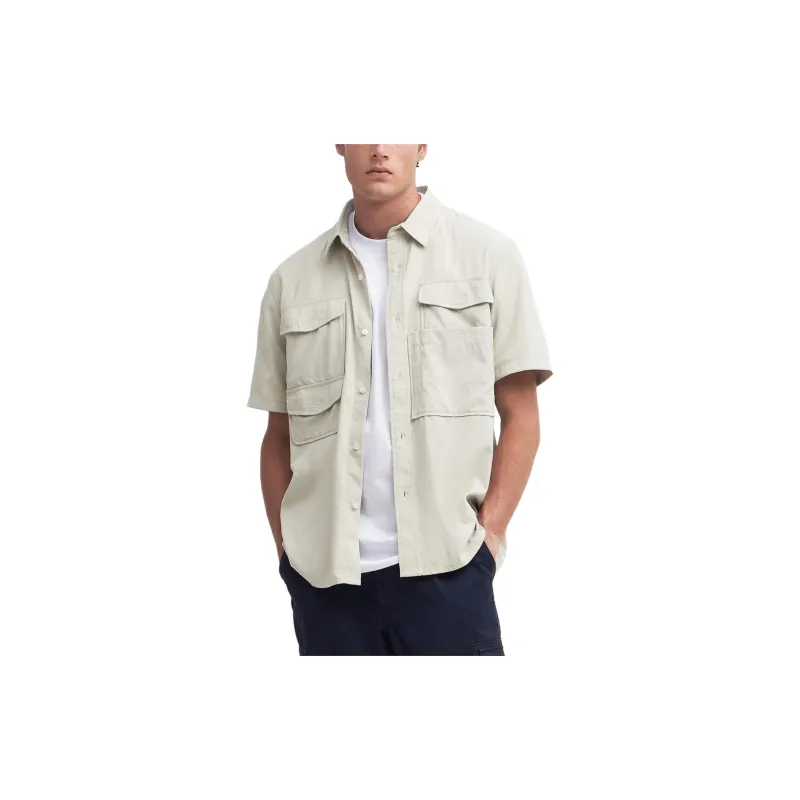 BARBOUR Lisle Safari Oversized Shirt Men's Mist Color-2