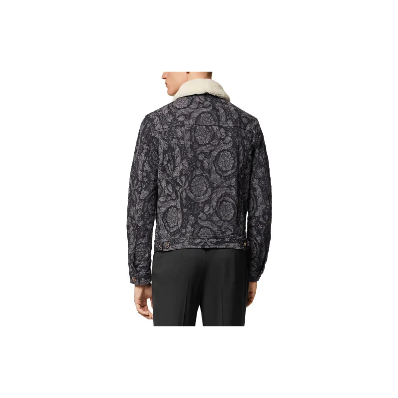VERSACE SS23 Denim Jacket Men's Black-2
