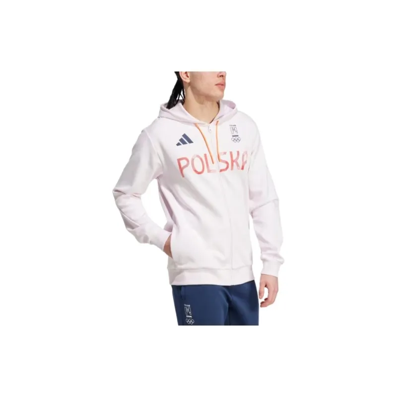 Adidas POLAND FULL-ZIP TRACK TOP Sweatshirt Men's Pink-2