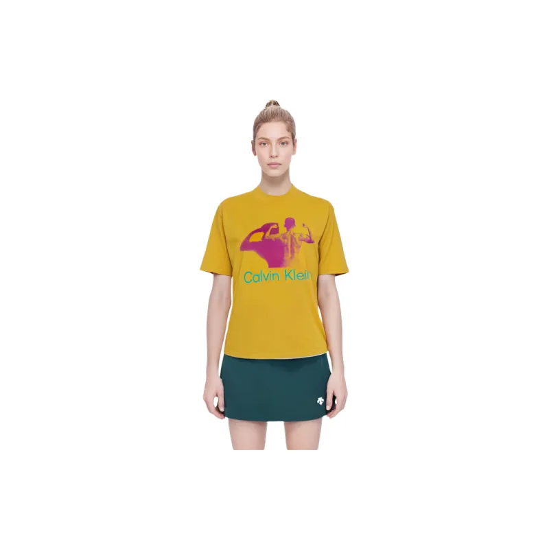 Calvin Klein Simple Series T Shirts Unisex Yellow-7