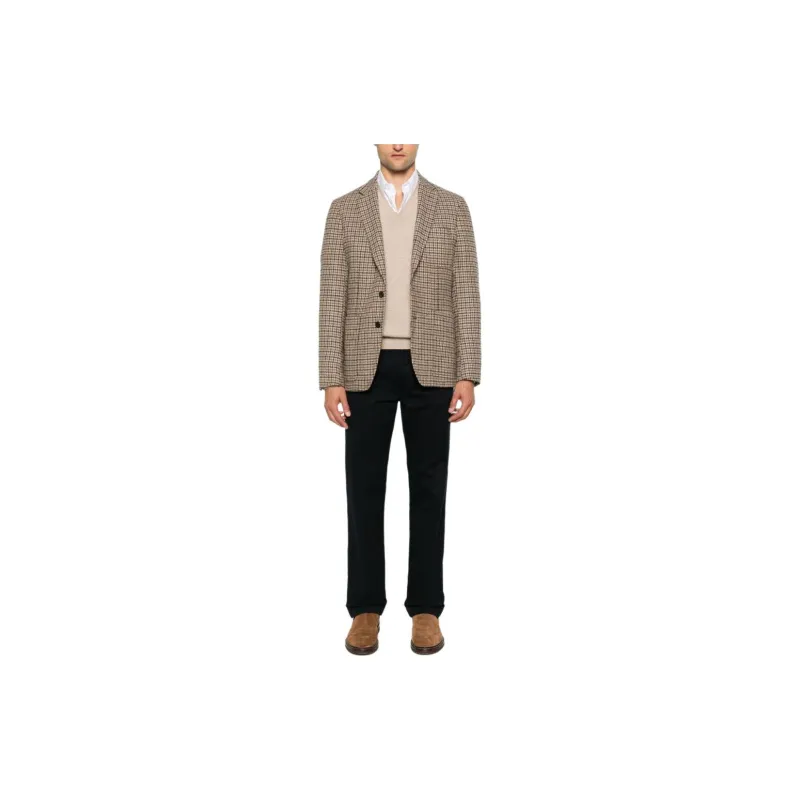 FURSAC Houndstooth pattern Wool Blazer-1