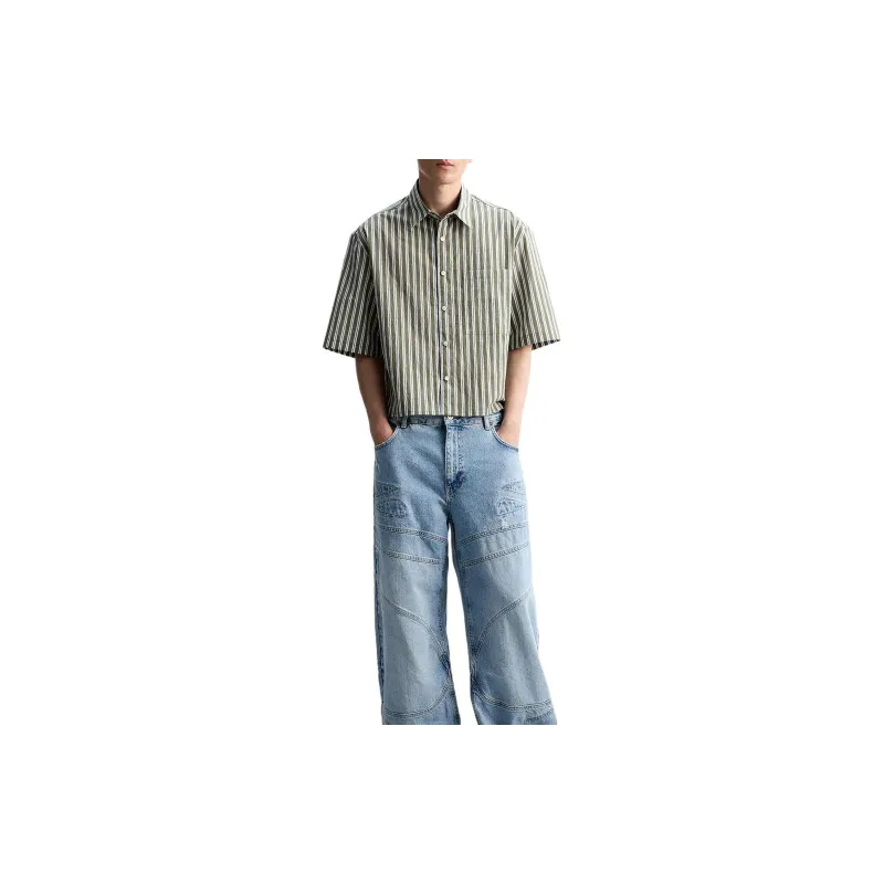 ZARA Shirts Men Khaki-2
