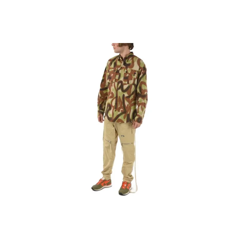 DSQUARED 2 Abstract print Flap pocket Shirt-3