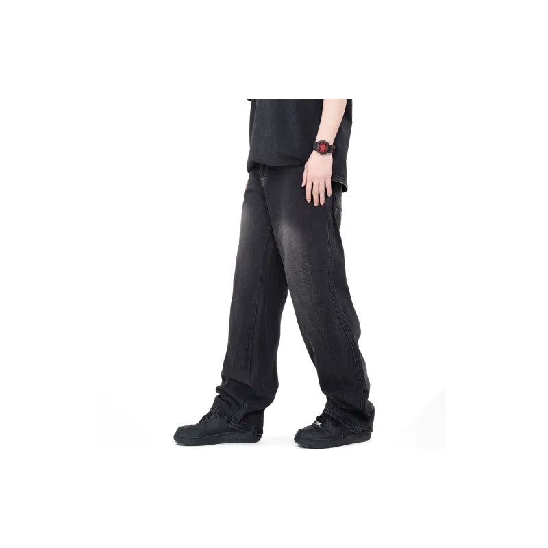 GROGNAK Jeans Unisex Black Gray-5
