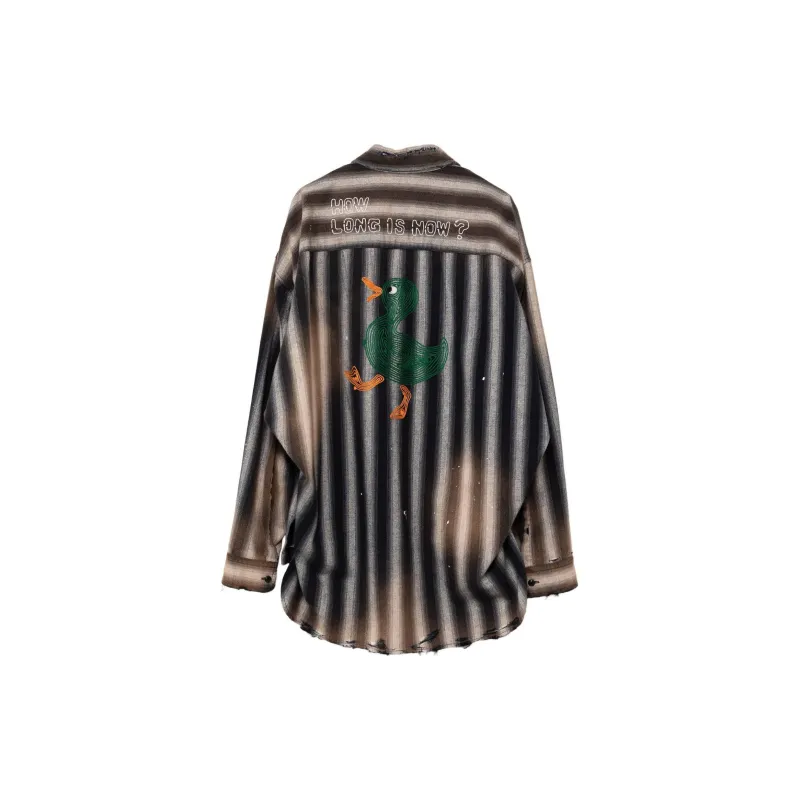 Maison Mihara Yasuhiro Vintage Striped Distressed Shirt-1