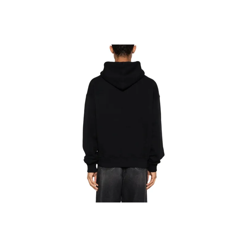 OFF WHITE Logo Printed Drawstring Hoodie-3