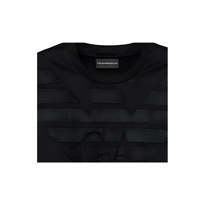EMPORIO ARMANI SS23 Drop Shoulder Sleeve T Shirt Men's Black-2