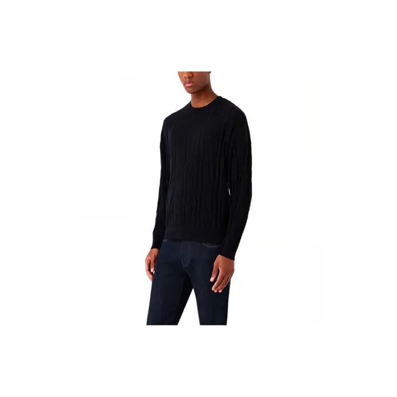 EMPORIO ARMANI Intarsia Knitted Crewneck Jumper-2