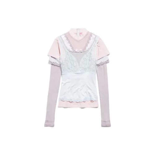 Balenciaga Layered Multicolo Long Sleeved Top