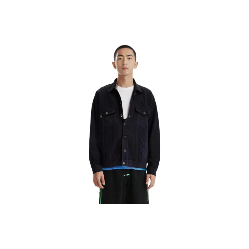 Balenciaga FW22 Denim Jacket Regular Fit Men's Black-6