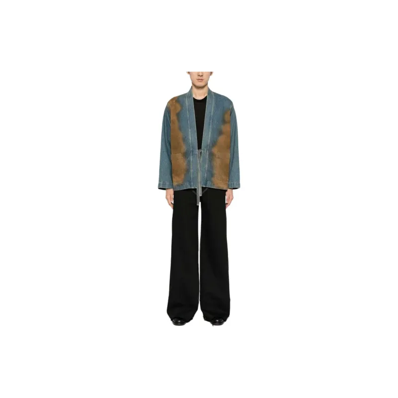 UMA WANG Juno Front-Tied Denim Jacket-1