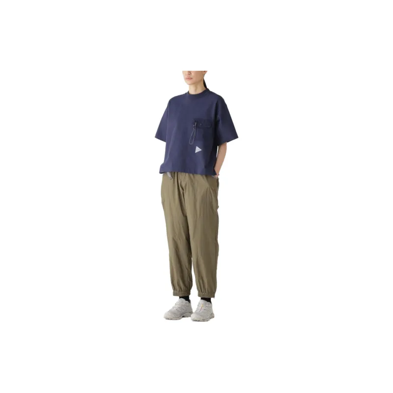 And Wander FW24 T Shirt Unisex Marine Blue-3