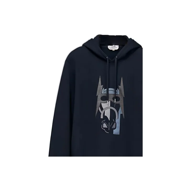 HERMES Sweatshirts Men Marine Blue-3