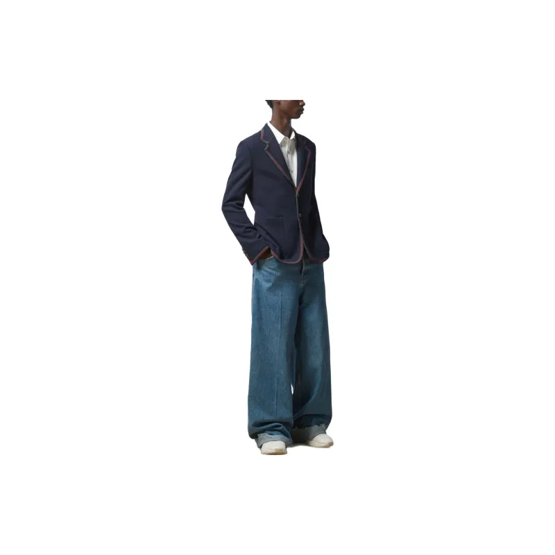 GUCCI Web Detailed Jersey Jacket-4
