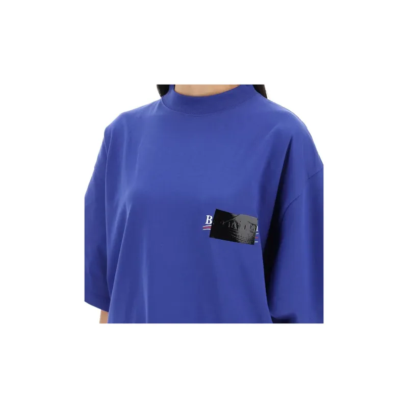 Balenciaga Logo Printed Oversized Fit T Shirt-5