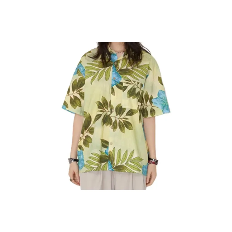 WULISHAONIAN Shirt Unisex Yellow Blue Multicolor-1