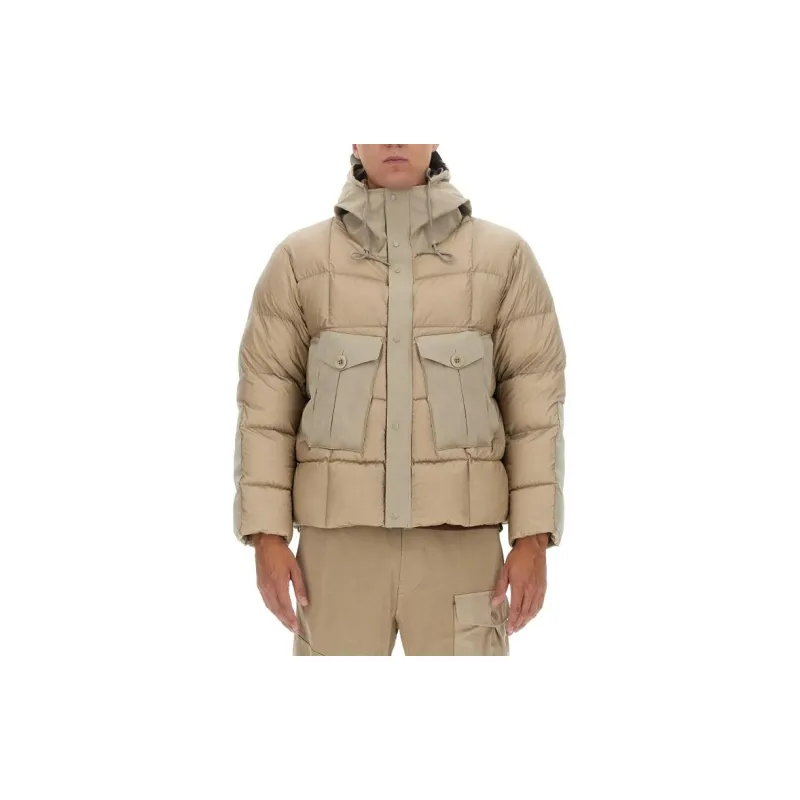 TEN C Drawstring Hooded Padded Coat-2
