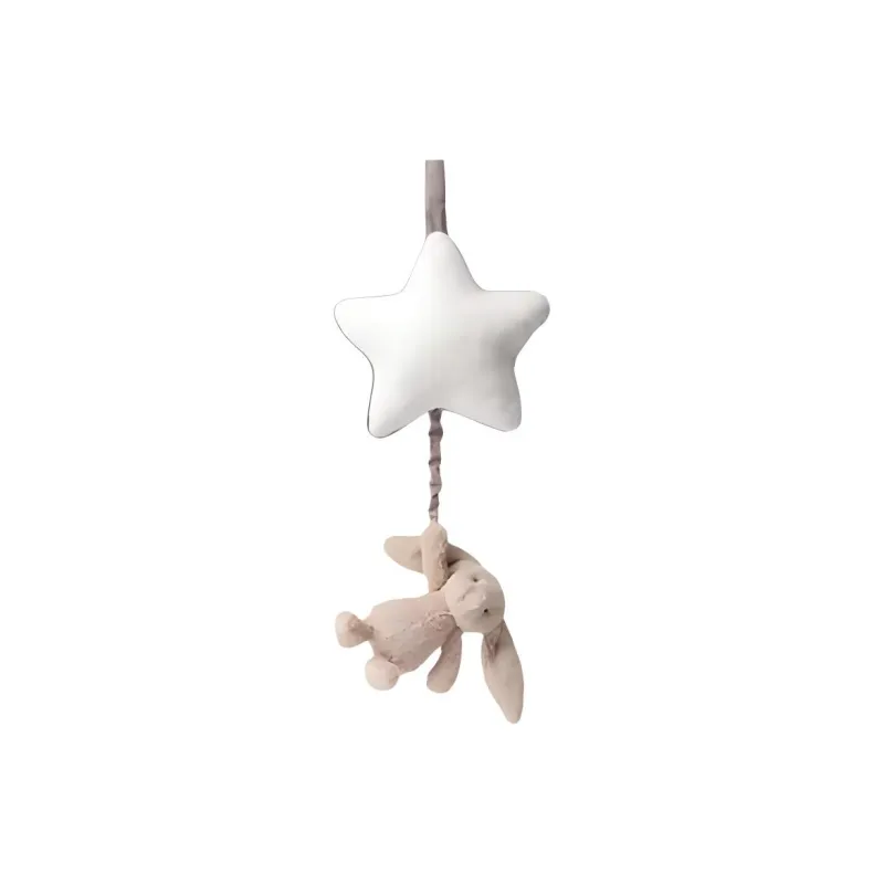 JELLYCAT Shy Collection Music Bell, Brown White Bunny Dolls Plush Doll 28cm High-0