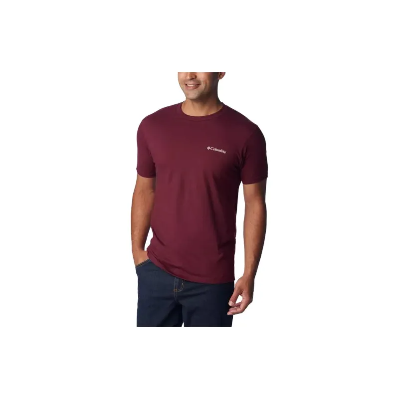 Columbia T-Shirts Men Burgundy-2