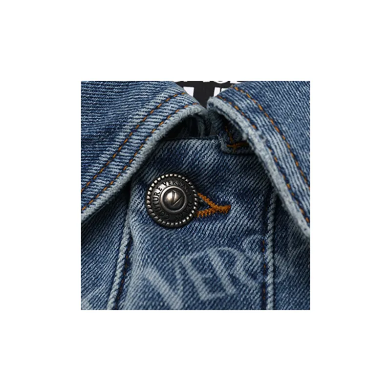 VERSACE JEANS COUTURE Logowave Buttoned Denim Jacket-4