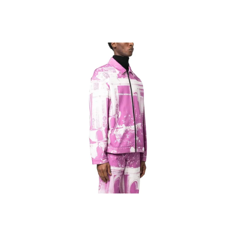 MSFTSrep Graphic print Zip up Bomber Jacket-3