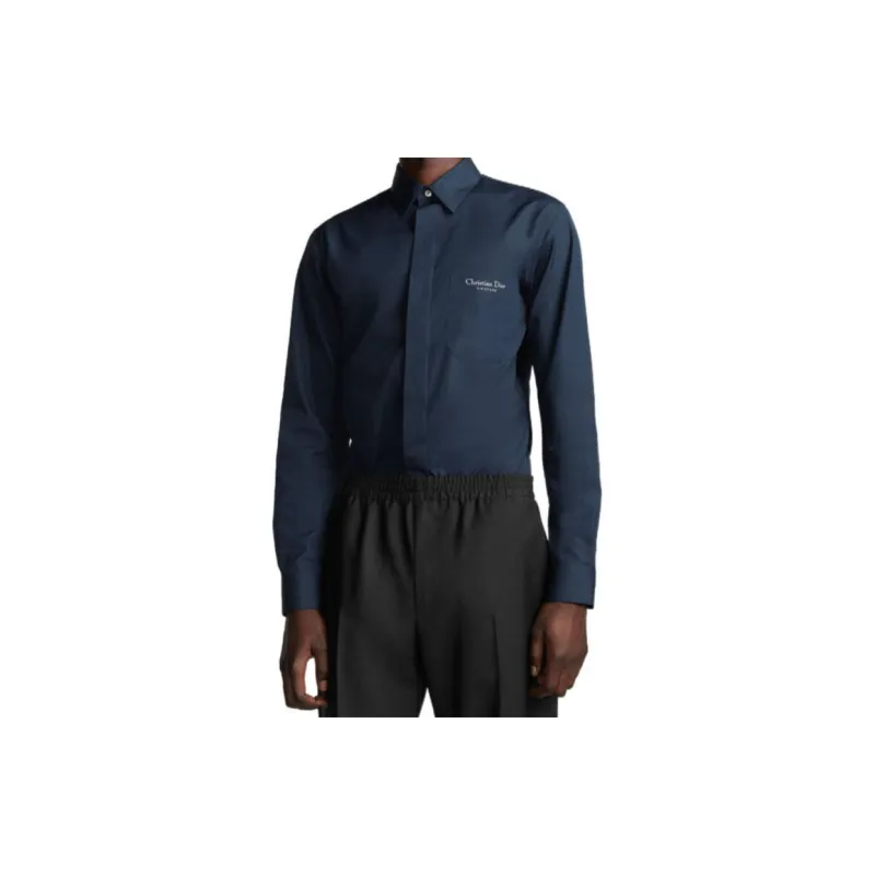 DIOR Shirts Men Blue-1