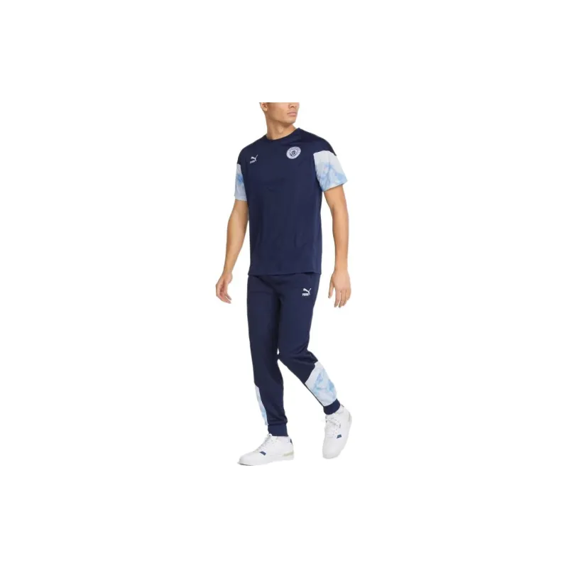 PUMA Knitted Sports Pants Men's Blue-5