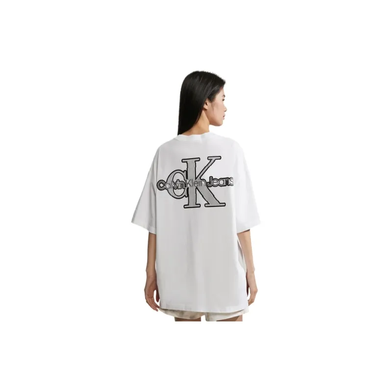 CALVIN KLEIN T Shirt Unisex Moon White-3